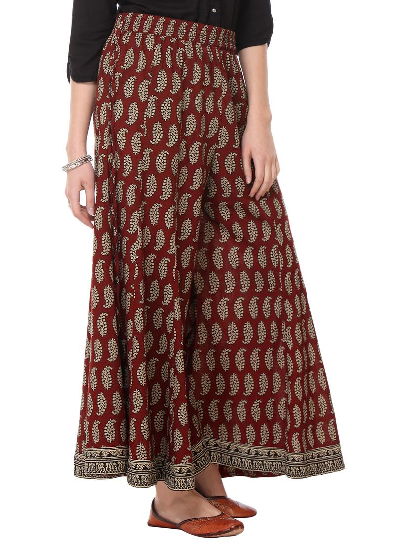 Paisley printed flared palazzo - 14867207 - Zoom Image - 2