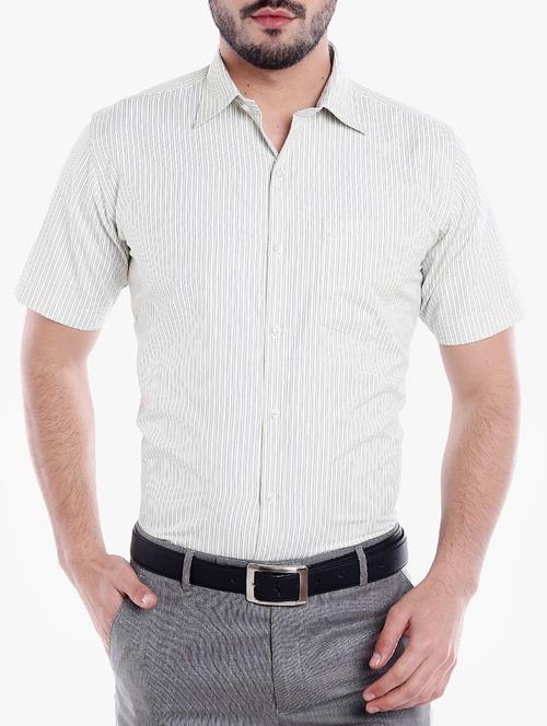 green cotton formal shirt - 14867389 - Standard Image - 1