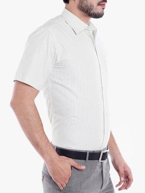 green cotton formal shirt - 14867389 - Standard Image - 2