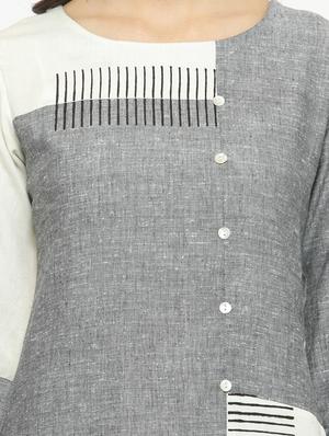 melange stripes printed kurta - 14868382 - Standard Image - 5