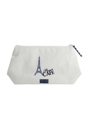 white canvas printed pouch - 14868418 - Standard Image - 2