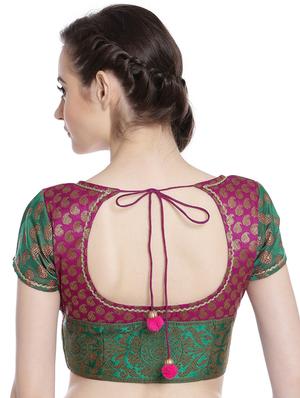 Green embroidered blouse - 14868475 - Standard Image - 2