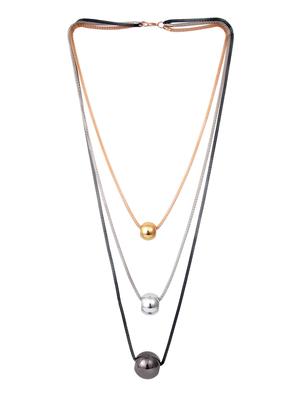 multi colored metal long necklace - 14870166 - Standard Image - 2