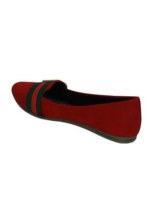 red faux leather slip on ballerina - 14871879 - Standard Image - 2