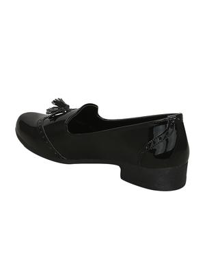 black faux leather slip on loafers - 14871891 - Standard Image - 2
