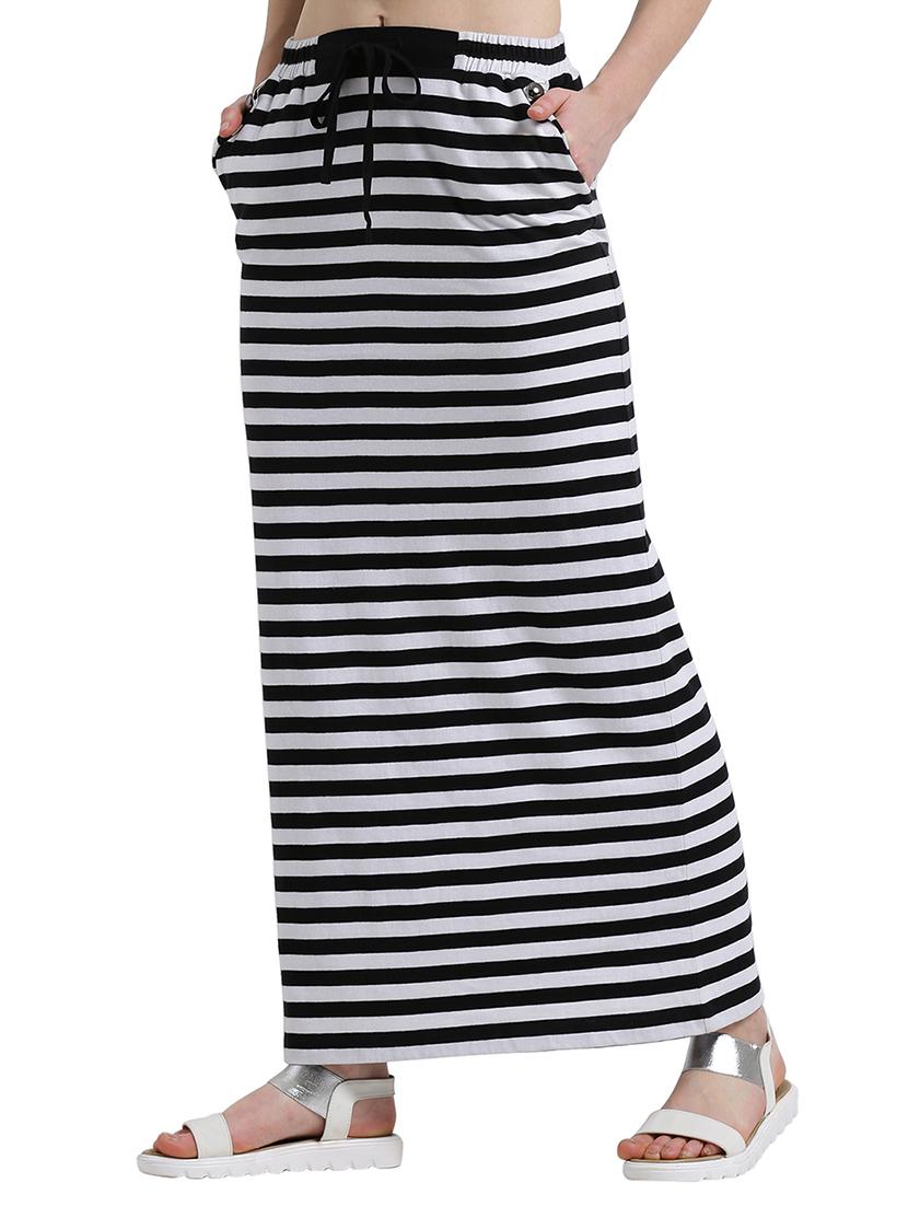 Draw-string waist striped skirt - 14873126 - Zoom Image - 2
