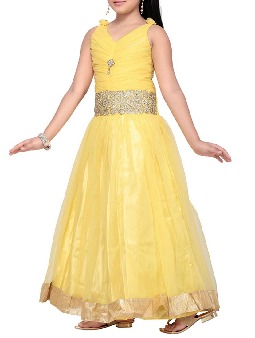 yellow net party gown - 14873211 - Zoom Image - 2