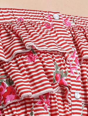 red rayon ruffled dress - 14875225 - Standard Image - 5