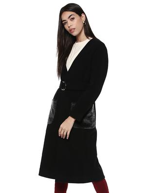 solid black trench/overcoat - 14876077 - Standard Image - 2