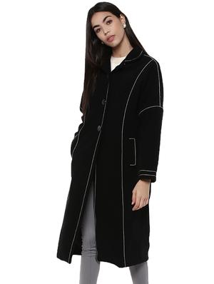 solid black trench/overcoat - 14876078 - Standard Image - 2