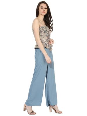 blue full leg jumpsuit - 14876094 - Standard Image - 2