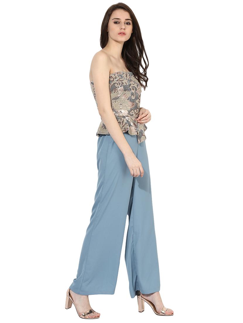 blue full leg jumpsuit - 14876094 - Zoom Image - 2