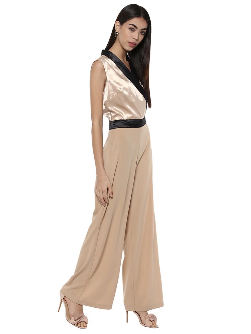 beige full leg jumpsuit - 14876095 - Zoom Image - 2