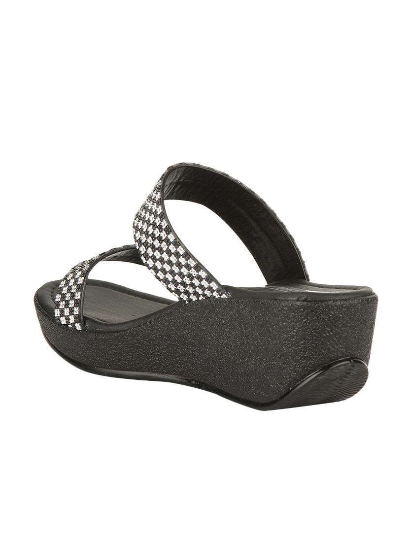 bruno manetti women black faux leather wedges - 14876725 - Zoom Image - 2