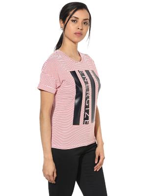 red striped graphic print tee - 14878651 - Standard Image - 2