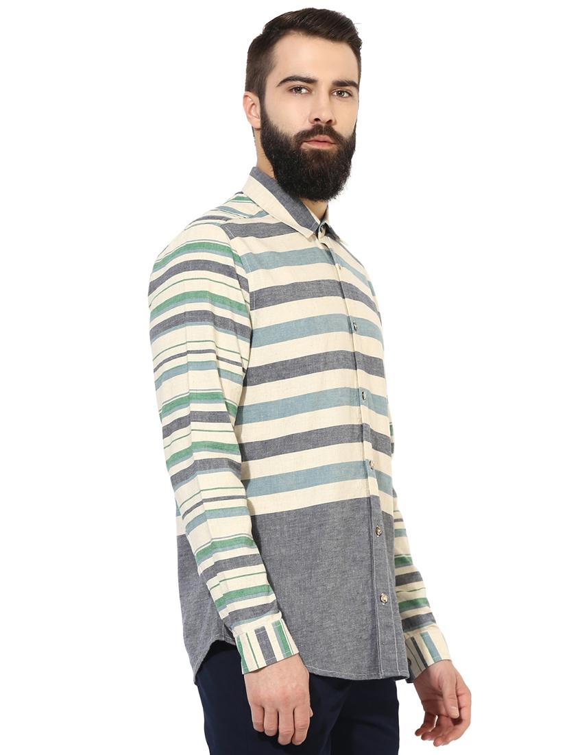 grey cotton casual shirt - 14880130 - Zoom Image - 2