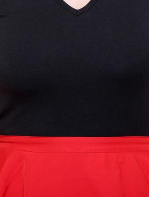 v-neck layered dress - 14880836 - Standard Image - 5