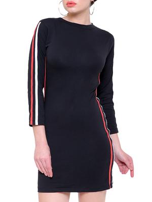 contrasting side striped bodycon dress - 14880839 - Standard Image - 2