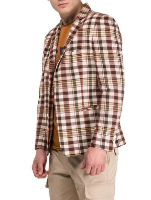 brown cotton casual blazer - 14883457 - Standard Image - 2