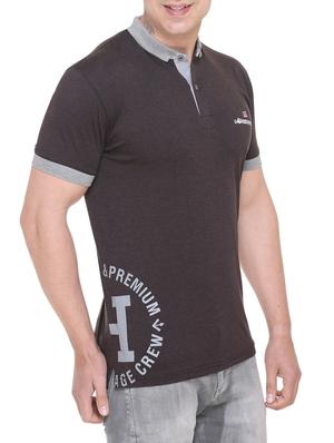 black cotton polo t-shirt - 14883548 - Standard Image - 2