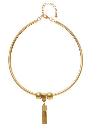gold tone short necklace - 14884474 - Standard Image - 2