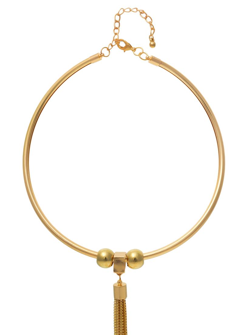 gold tone short necklace - 14884474 - Zoom Image - 2