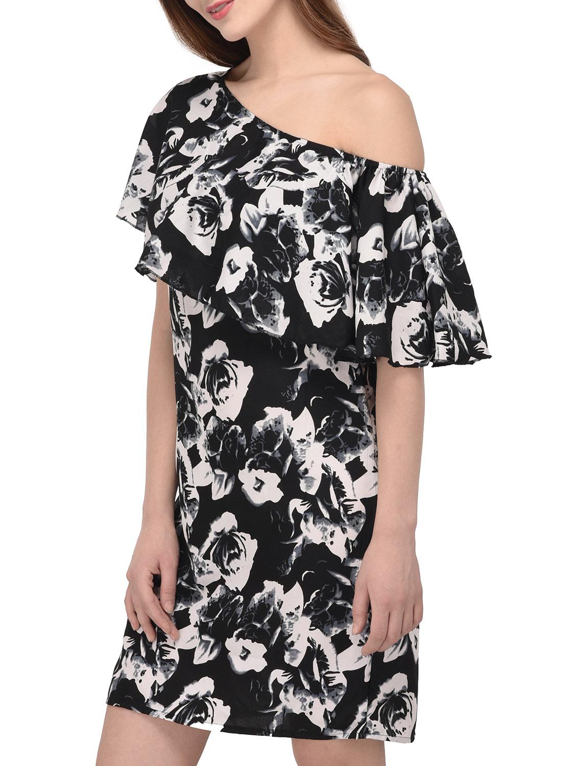 black printed layered dress - 14884739 - Zoom Image - 2