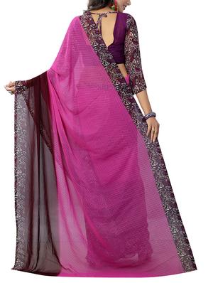 multi georgette printed saree with blouse - 14884785 - Standard Image - 2