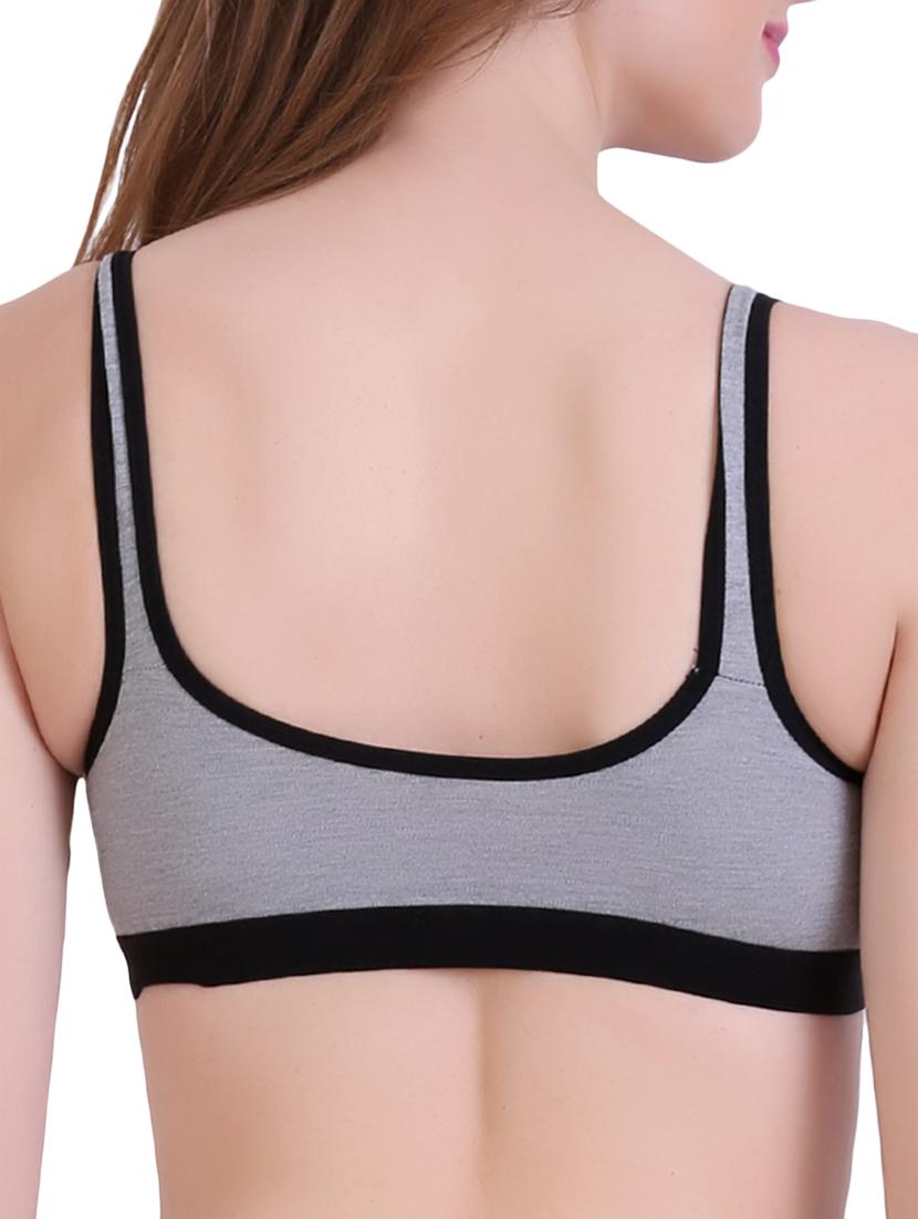 black solid sports bra - 14884996 - Zoom Image - 2