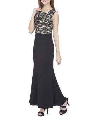 black printed maxi dress - 14885159 - Standard Image - 2