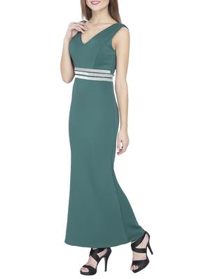 green lycra gown dress - 14885175 - Standard Image - 2