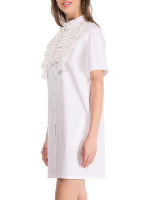 white cotton ruffled dress - 14886785 - Standard Image - 2