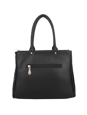 black leatherette regular handbag - 14887116 - Standard Image - 2