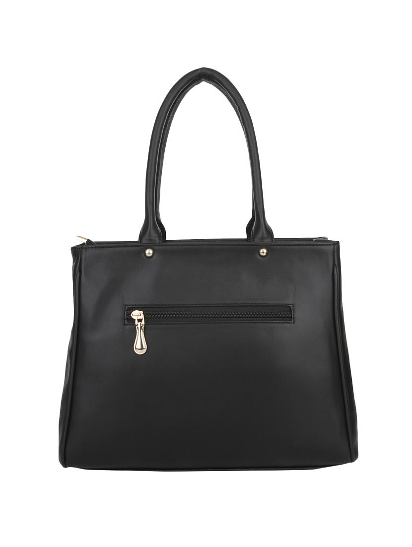 black leatherette regular handbag - 14887116 - Zoom Image - 2