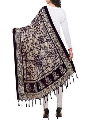 black art silk printed dupatta - 14887686 - Standard Image - 2