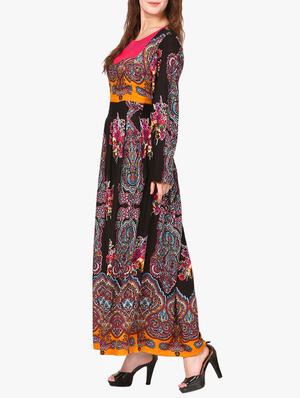 black printed maxi dress - 14887781 - Standard Image - 2