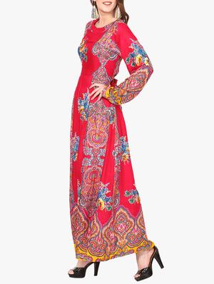 red printed maxi dress - 14887791 - Standard Image - 2