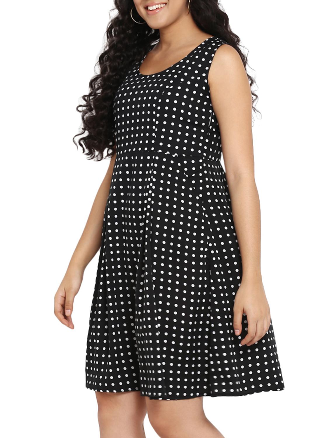 polka dots a-line plus dress - 14888009 - Zoom Image - 2