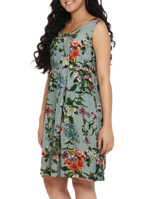 green rayon plus dress - 14888011 - Standard Image - 2
