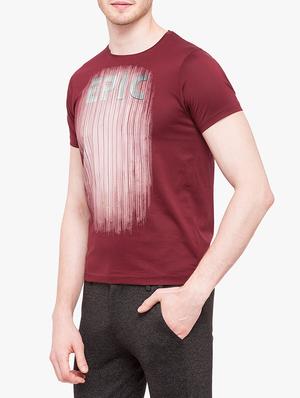 maroon cotton front print tshirt - 14888254 - Standard Image - 2