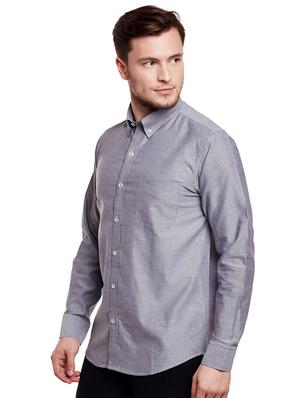 grey cotton casual shirt - 14888529 - Standard Image - 2