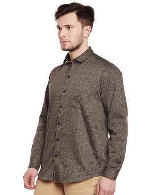 brown cotton casual shirt - 14888539 - Standard Image - 2