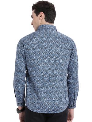 blue cotton casual shirt - 14888610 - Standard Image - 2