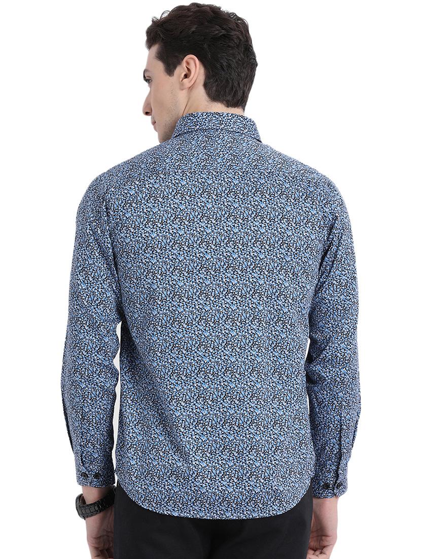 blue cotton casual shirt - 14888610 - Zoom Image - 2