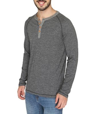 grey cotton raglan t-shirt - 14888857 - Standard Image - 2