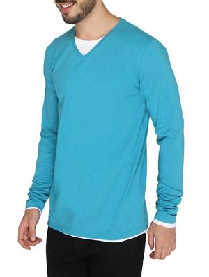 turquoise cotton t-shirt - 14888915 - Standard Image - 2