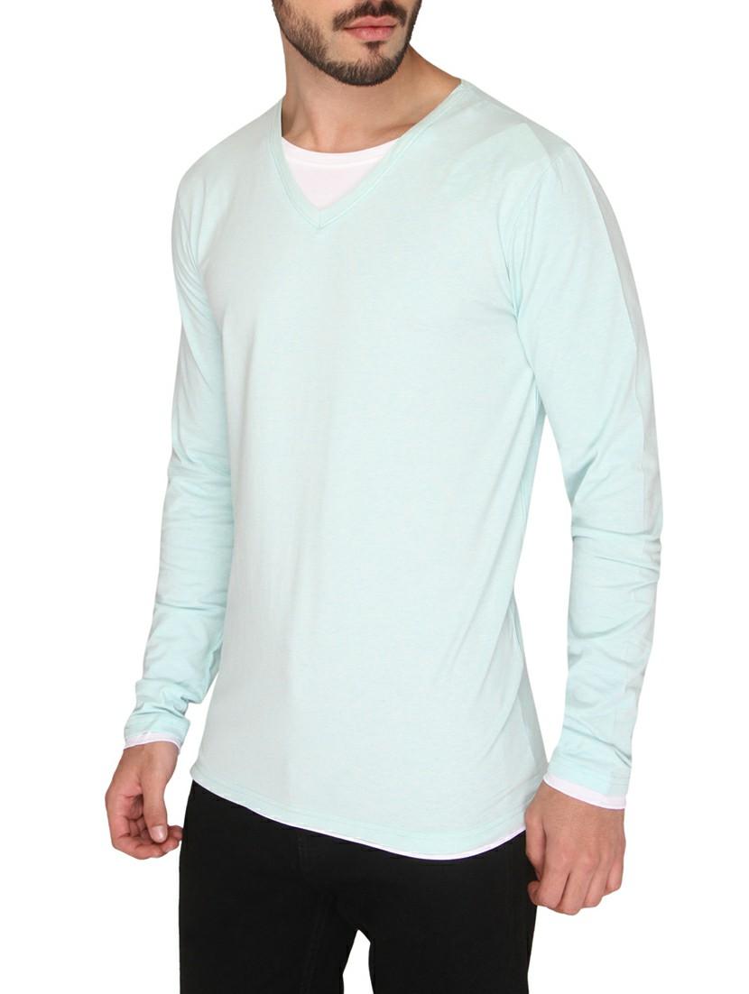 light blue cotton t-shirt - 14888918 - Zoom Image - 2