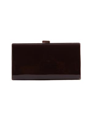 brown leatherette box clutch - 14889964 - Standard Image - 2