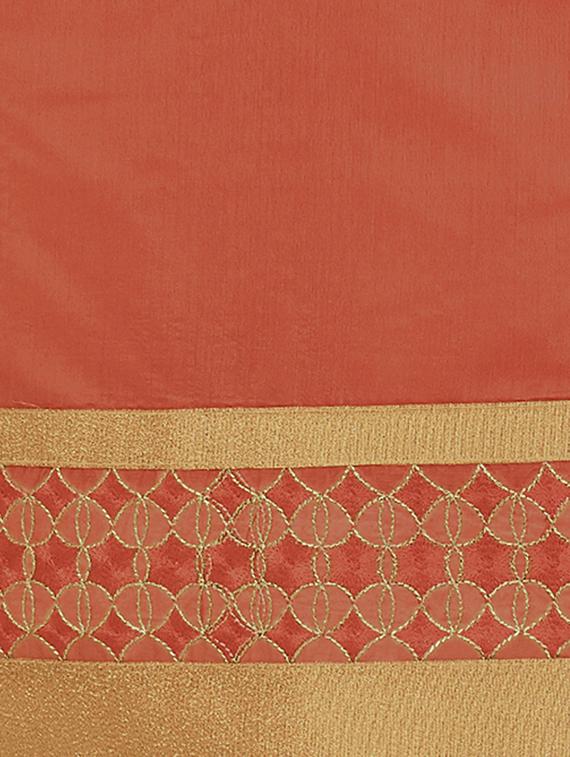peach cotton churidaar suits unstitched suit - 14890137 - Zoom Image - 2
