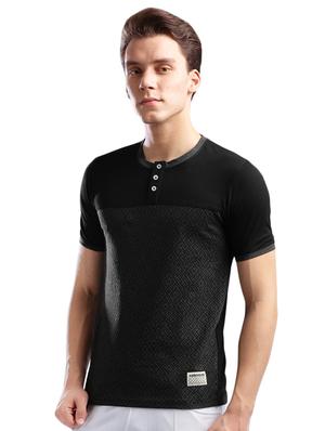 black cotton front print tshirt - 14890620 - Standard Image - 2